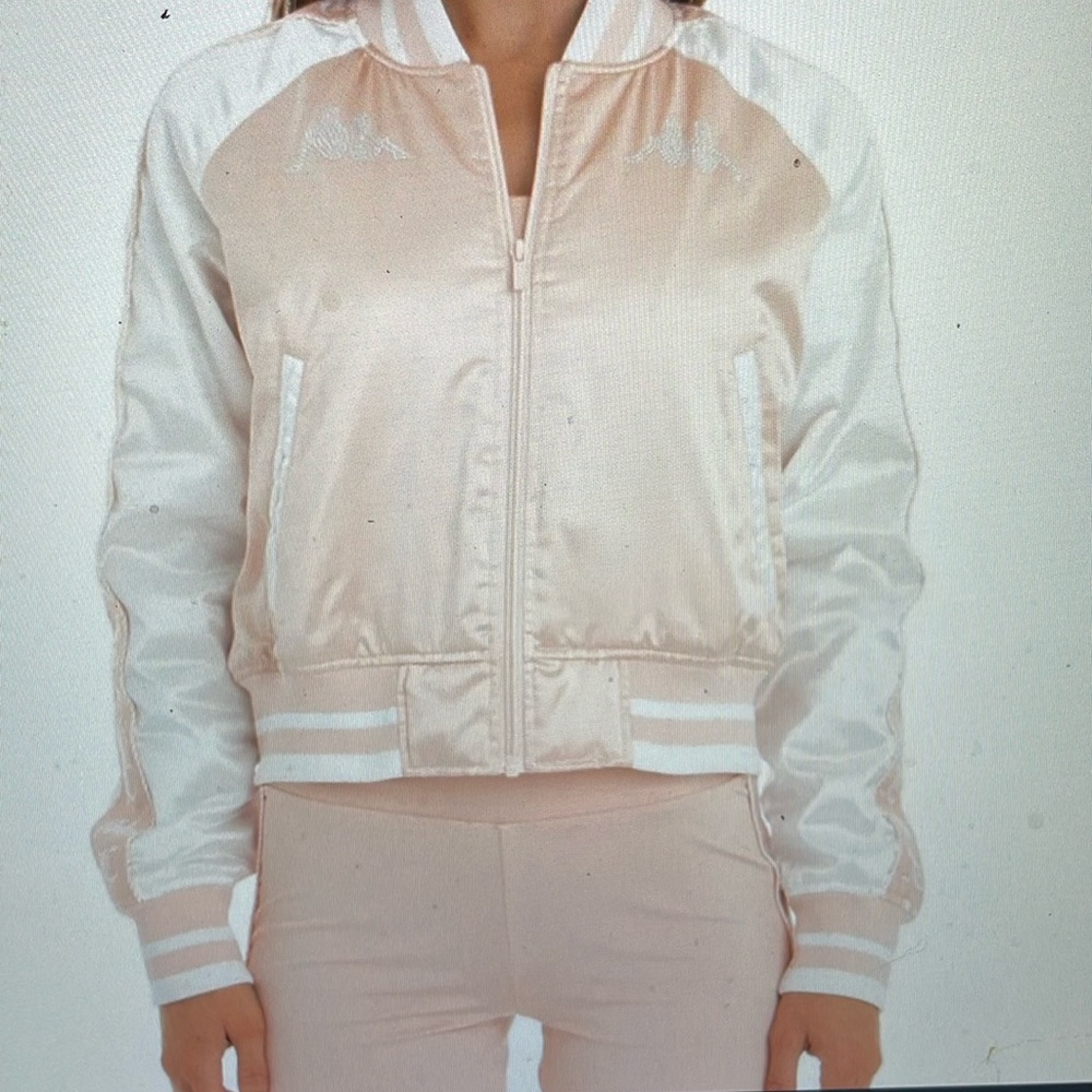New juicy couture & Kappa Crystal logo satin bomber